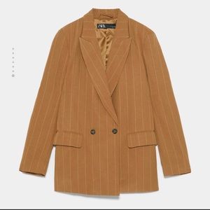Zara Striped Boyfriend Blazer